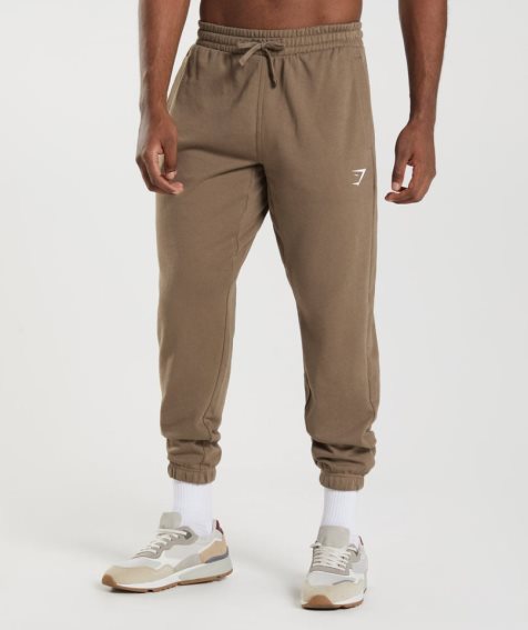 Men's Gymshark Essential Oversized Jogger Brown | NZ 2PRMWJ